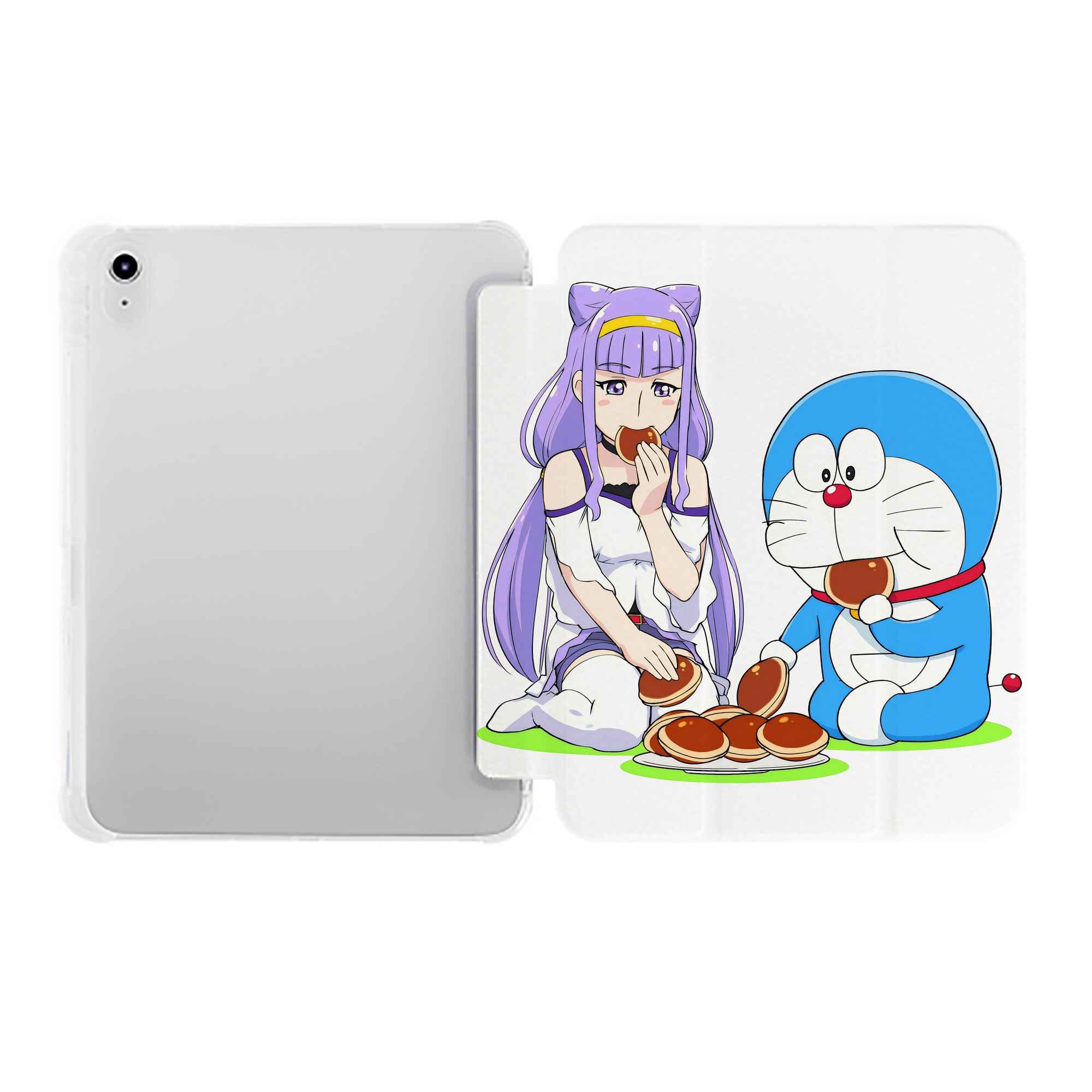 （画像用） ドラえもん Doraemon IPad ケース ペン収納付き 三つ折りスタンド PUレザー×シリコン 対応機種9.5/10.5/10.9インチ